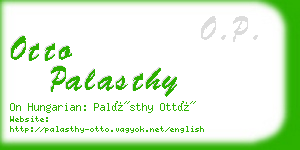 otto palasthy business card